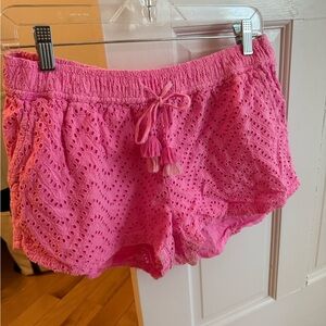 Pink Eyelet Lace Shorts- Vineyard Vines